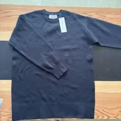 NEW UNFILO 長袖 クルーネックニット ブラック M 丈長めのサムネイル