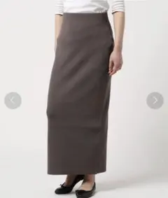 ミラオーウェン Mila Owen ストレートリブニットロングスカート （モカ）