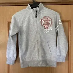 グレー ジップアップ パーカー ラメ入り　140㎝