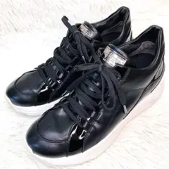 【希少サイズ】+diana 25.5cmヒールアップスニーカー ブラック