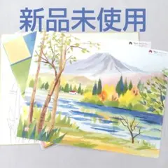 ★しゅんこう ちぎり絵製作キット四季風景画４枚＆額セット ☆しゅんこう ちぎり絵製作キット四季風景画4枚＆額セット