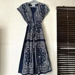 h.b エスニックワンピース マキシワンピース