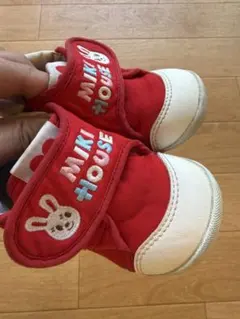 MIKI HOUSE 赤 ベビーシューズ 13.5cm