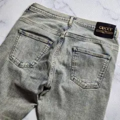 入手困難✨L相当 GUCCI 現行 グッチ デニムパンツ ジーンズ レザータグのサムネイル