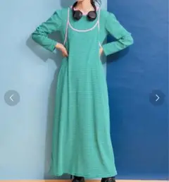 ハローサンフランシスコ ロンTEE付きボーダーワンピース フリーサイズ