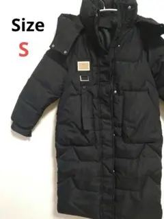 【新品未使用】ブラックロングダウンジャケット(S)