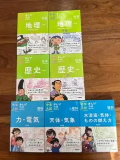 学研 中学入試 まんが攻略BON！合計7冊　地理（上下）・歴史（上下）・理科3冊