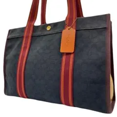 極美品✨COACH ショルダーバッグ スピントート シグネチャー ジャガード