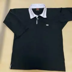 canterbury ブラック　七分袖ラガーシャツ L