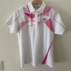 YONEX バドミントンシャツ ホワイト/ピンク
