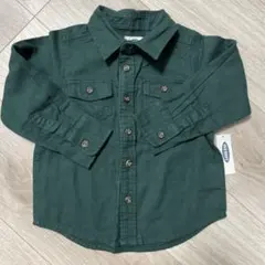 未使用 オールドネイビー グリーンシャツ 95 トップス 長袖