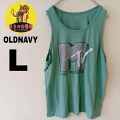 USA古着 OLDNAVY　タンクトップL　グリーンのサムネイル