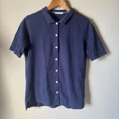 KURASHI & TRIP ネイビー 半袖ポロシャツ Mサイズ