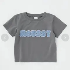 MOUSSY フリンジデニムロゴ Tシャツ トップス