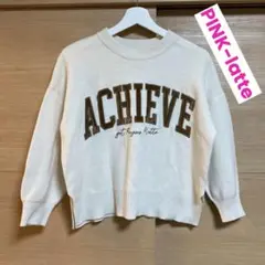 PINK-latte ACHIEVE アイボリー長袖トップス