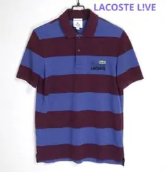 ラコステ　ビッグピッチボーダー　ポロシャツ　鹿の子