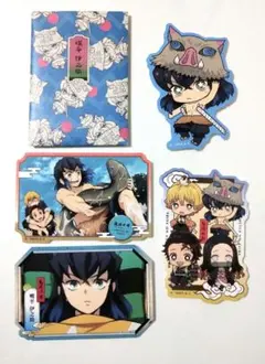 鬼滅の刃　ダイカットステッカー　セット　嘴平伊之助　シール