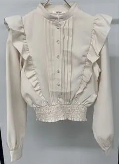 mily bilet ピンタックフリルブラウス　S