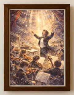 【水彩画アート】幸せの奇術劇場 2L版写真用紙