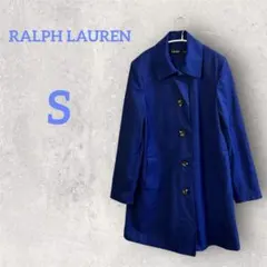 RALPH LAUREN 【S】ボタン付きロングコート　ブルー