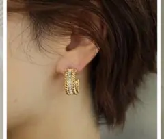 AJIRO ピアス　フープ