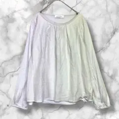 【美品】ユナイテッドアローズ　カットソー　シフォン　綿シルク　薄手　日本製　長袖