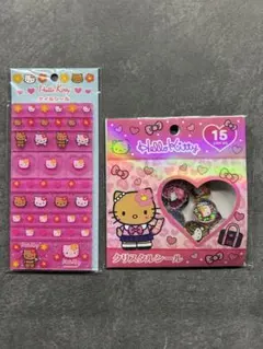 【正規品】日焼けキティおはじき、タイルシール２種セット