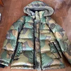 DIESELダウンコート 裏地黄色フード取外し可