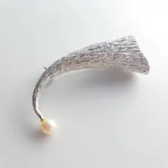 ge7　ブローチ　パール　真珠　SILVER　ピン