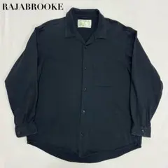 RAJABROOKE オープンカラーシャツ Tシャツ生地 黒 KEME