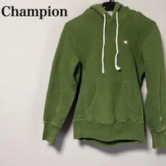 美品 チャンピオン リバースウィーブ パーカー S オリーブ 裏パイル