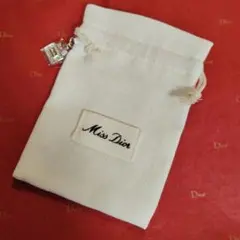 ディオール ノベルティ ミニ巾着 ミスディオールチャーム付き