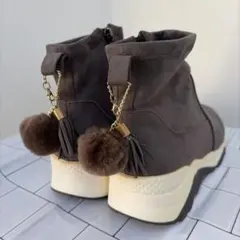 JELLY BEANS スウェードボンボンタッセルブーツ