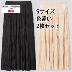 UNIQLO ユニクロ イネス ツイストプリーツロングスカート　S サイズ2枚のサムネイル
