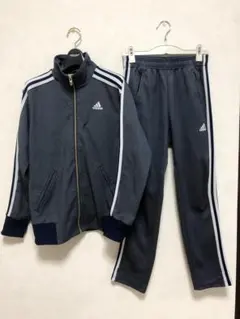 アディダス セットアップ ジャージ上下 インディゴ ホワイト 三本ライン