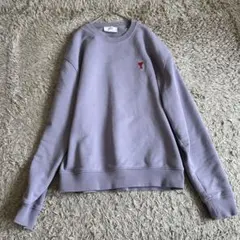 ami paris ハートロゴ刺繍 スウェット XL 紫 パープル　ユニセックスのサムネイル