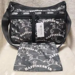 新品　LeSportsac 英語　スヌーピー柄 ショルダーバッグ　ポーチ付き