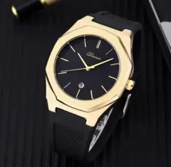 新品♪ オクタゴンオマージュ クォーツウォッチ ゴールドのサムネイル