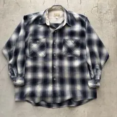 ブラックブルーチェックシャツ