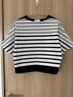 ヒューマンウーマン　ボーダー　ドルマンスリーブ　半袖Tシャツ　Mのサムネイル