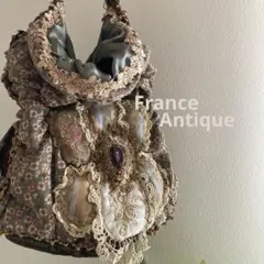 フランスアンティーク　古生地＆古モチーフで丁寧に作られたバッグꕤ*.1点もののサムネイル