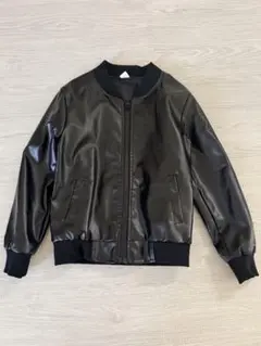 黒　ライダースジャケット 130 シーイン