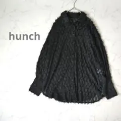 ハンチ hunch フェザーライク オーバーシアーシャツ 長袖 ブラック　Fのサムネイル