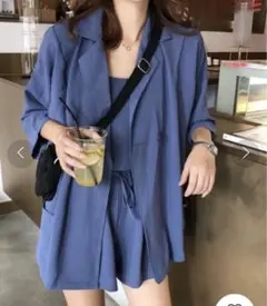 春 秋ABITOKYO ジャケットセットアップ　キャミ＋ショートパンツ セット