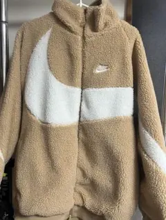 mee0709様Nike フリースジャケット ベージュ/ホワイト