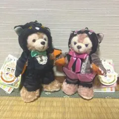 ダッフィー&シェリーメイ　ぬいぐるみバッチ 2体セット　タグ付き