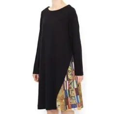 美品】graniphグラニフ/接吻クリムト画家サイドスリットワンピース個性 