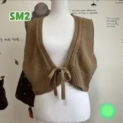 ⚠️最終価格◎68 サマンサモスモス 前リボン ニットベスト