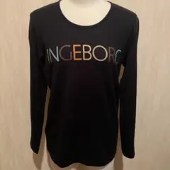 インゲボルグ ピンクハウス 90s/00sヴィンテージ ロゴ長袖カットソー 黒