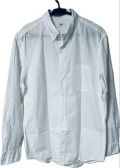UNIQLOホワイト ボタンダウンシャツ M【美品】